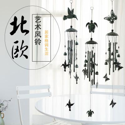 China Green Variety Metal Retro Elephant Turtle Bird Turtle Bird Iron Easter Wind Chime Home Decoration 33 Inch Ornaments for sale