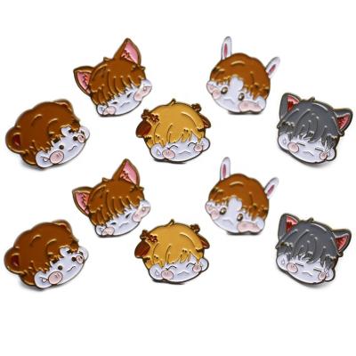 China Custom/Fashion/Personality Korea Soft Pins Mini Metal Badge Cartoon Cute kpop animal enamel pin enamel pin for sale