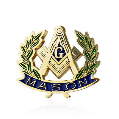 China Masonic Lapel Pin Custom Metal Masonic Lapel Freemason Europe Freemason Pin Badge for sale