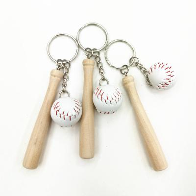 China Promotional Wholesale Keychain Baseball Pendant 2CM Gifts Baseball Key Chain for sale