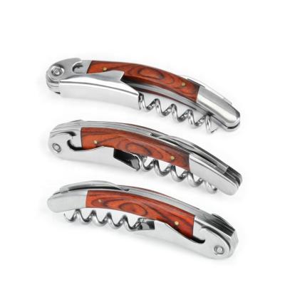 China Factory Wholesale Price Wine Opener Corkscrew Handle Corkscrew Wine Wooden Bottle Opener for sale