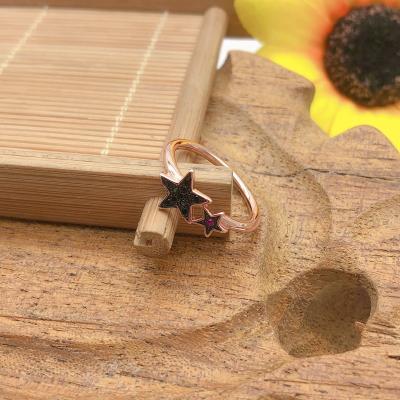 China 1:1 Exquisite Bear Appearance Rose Gold Ring Fashion Temperament 925 Sterling Silver Ladies Ring Touses Jewelry Wholesaler for sale