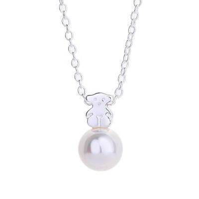 China Wholesale hot soft fine polishing jewelry pendant 925 silver pearl necklace decoration necklace touses de bijoux for sale