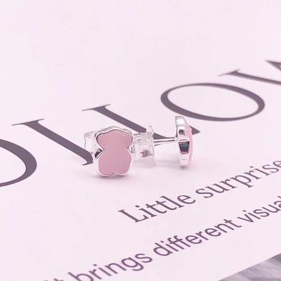 China High Quality S925 Sterling Silver Cute Bear Earrings Touses Spanish Cute Bear Earrings Jewelry Gift For Ladies for sale