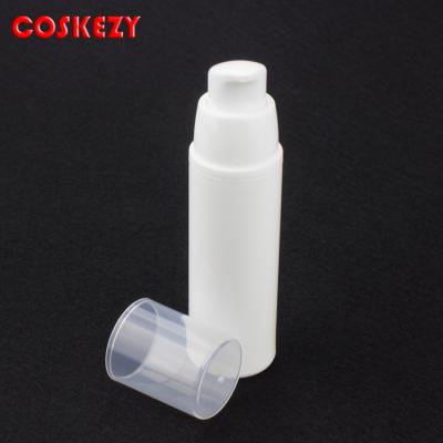 China Dispenser Bottle PP 30ml Plastic Airless Cosmetic Packaging 1oz Airless And Plastic Pump Cosmetic Bottles, 30ml Plastic Airless Container With Pump for sale