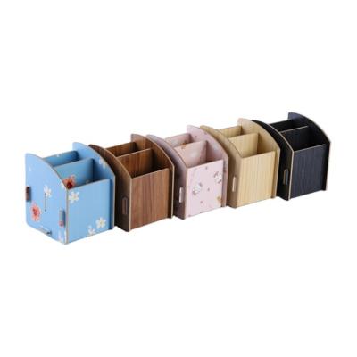 China Multy Viable Luxury Multifunctional Students High Grade Pen Holder Desktop Storage Box for sale