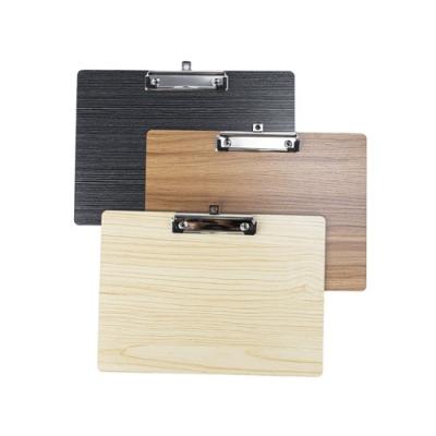 China Modern Simple Hot Sale MDF Customized A4 School Office Metal Clips File Wooden Clipboard for sale