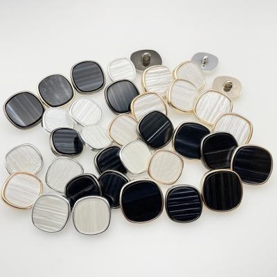 China China Factory Durable Custom Bead Decorative Square Sewing Plastic Button For Women Clothing for sale