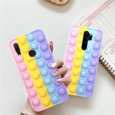 China Shockproof Case For Xiaomi Redmi note 10 pro 9 9s M3 8 7 pro 9s 9T MI 11 11i 10 9T 10T Lite Pop Bubble Fidge Rainbow Silicone Phone Cover for sale