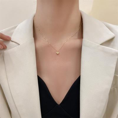 China 2021 new clavicle chain design meaning design niche necklace exquisite love accessories ethnic simple net red choker necklace for sale