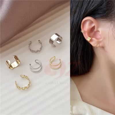 China French Fashionable Personality Earrings Korean Non-pierced High End Female Ear Bone Clip Earrings Simple And Soft for sale