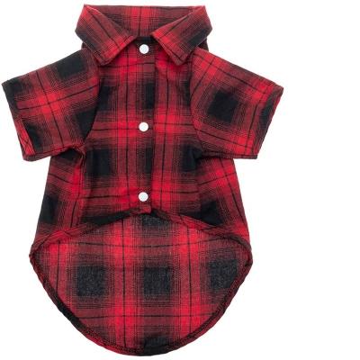 China Sustainable Plaid Dog Shirt - Classic Cold Weather Plaid Windswept Pet Clothes, Christmas Dog Sweater for sale