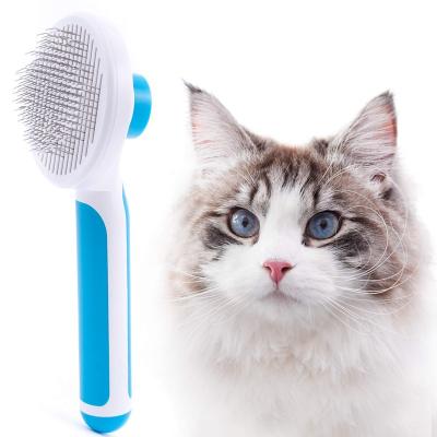 China Viable Hot Dog Round Handle Pet Cat Dog Animal Comb Brush for sale