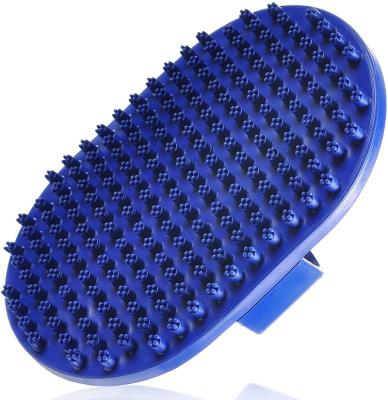 China Stocked TPR Pet Hair Bath and Massage Brush Pet Bath Grooming Accessories for sale