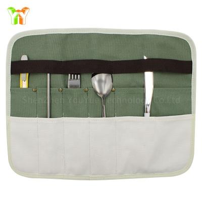 China YY Hot Selling Nylon Material Organizer Cloth Tableware Camping Organizer Bag For Outdoor Cooking Set for sale