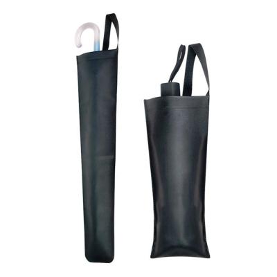 China Camouflage Forest Wholesale Pu Leather Car Umbrella Storage Bag Waterproof Folding Umbrella Holder for sale