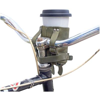 China Hot Selling Insulated Leather Bike Bottle Holder Bottle Pouch Handlebar Drinks Cup Holder For Recycling for sale