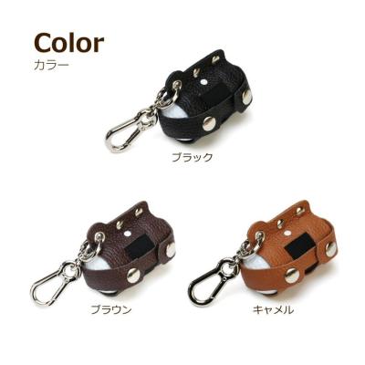 China Leather Golf Club Head Covers Hot Sale Leather Golf Ball Case Golf Ball Holder Small Waist Pouch Bag Golf Tee Bag for sale