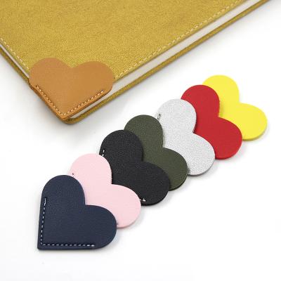 China Europe Stock Ready Heart Shape Beautiful Promotional PU Leather Notebook Marker Book Corner Pager for sale