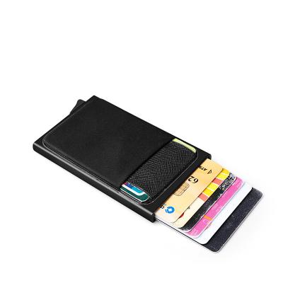 China NO Aluminum Wallet Pocket ID Card Holder Rfid Blocking Automatic Metal Wallet Noise Up Credit Cards Case Protector for sale