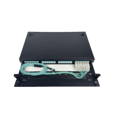 China FTTX FTTH 96 Ports Metal Fiber Optic Terminal Box Rack Cabinet ODF Rack Mount for sale