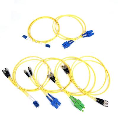 China Single Mode FC-SC/UPC APC 3M G657A FTTH FTTX Cord Connector PVC/LSZH 3.0mm Fiber Optic Yellow Drop Jumper Armored Patch Cable for sale