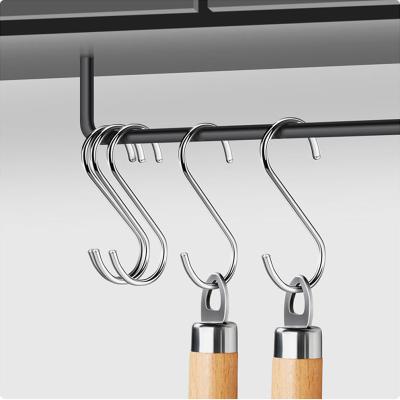 China Retail Industry Shower Room Stainless Steel Hook Curtain Towel Hanger Kitchen Wall Hanging S Hook Hanger S for sale