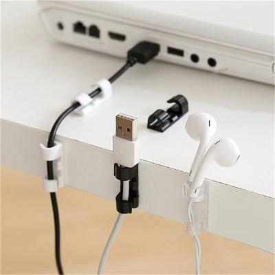 China Bobbin Winder Workstation Clips Cable Management Clips Desk Manager USB Cord Holder USB Charging Data Line Organizer for sale