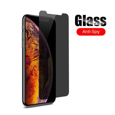 China New Privacy 9h Anti-fingerprint Anti Spy For Iphone X Tempered Glass Mobile Phone Screen Protector Film Guard for sale