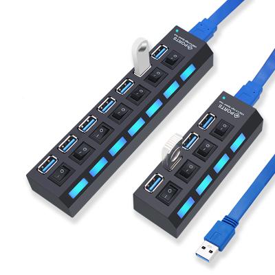 China 2022 Left Multiple USB Hub 3.0 USB Hub 3.0 Multi USB Splitter 4/7 Extender For PC Computer Laptop Accessories USB 3.0 Hub for sale