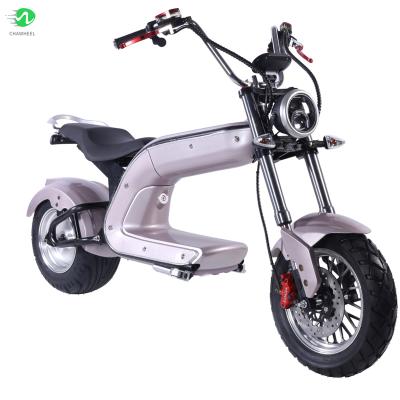 China c unisex adult electric motorcycle with 10 inch big tire 60v 12ah battery cheap electric scooter citycoco for sale