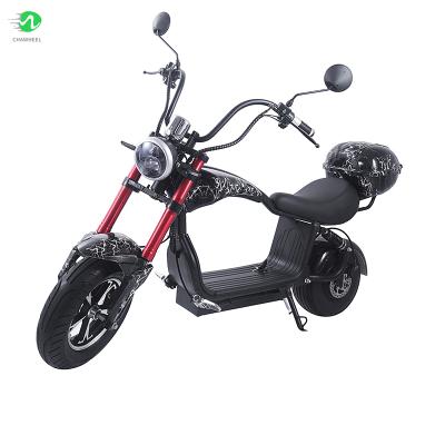 China Unisex E 2 Wheels Citycoco Scooter With SoverSky C2 Detachable Lithium Battery Fat Tire 1000 Watt for sale