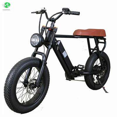 China Mid Drive Frame 48V 500W Fat Tire Alloy C Hidden Ebike 20*4.0 Inch Electric Bicycle Mid Drive Aluminum Suspension for sale