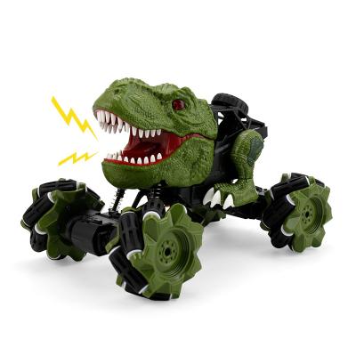 China Kids 2.4 GHz Car Remote Control Dinosaur Car Toy Toys Monster Truck 360 Spins Stop Drift Car Toy With Light Sound for sale