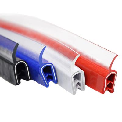 China Automobile Metal U Channel Pinch Weld Car Window Glass Edge Protection Seal Flexible Plastic Rubber Pointed Strip for sale