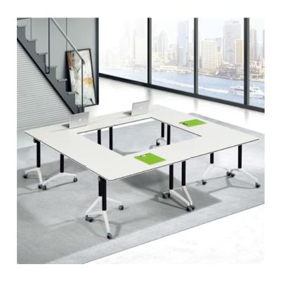 China Foldable Model: D2102 Meeting Staff Training Student Rectangular Office Student Desk Solid Wood Foldable Table for sale