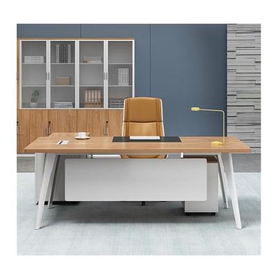 China Other Model: D2810 High End Luxury L Shape CEO Boss Table Wooden MDF Office Table Furniture Large Office Desk Executive Desk for sale