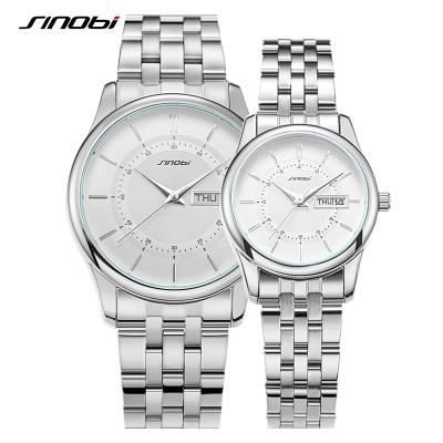 China Classic Date SINOBI 2022 Geneva Design Trend Couples Watch S9832GL Miyota Movement Men Quartz Automatic Watch Date Automatic Couple Watches Saat for sale