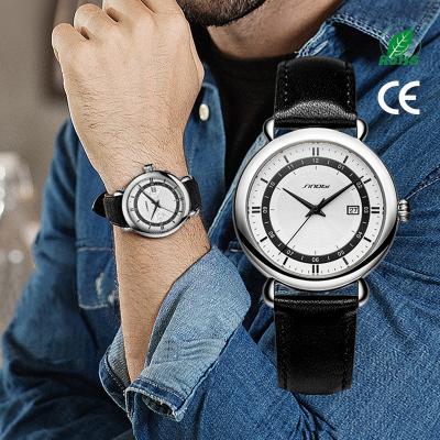 China Automatic Date SINOBI Men Fashion Charm Japan Quartz Watches Ally Case Dress Strap Male Wristwatch Accept OEM for sale