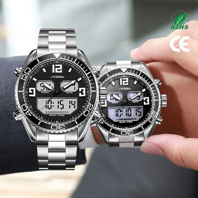 China Luxury S9731G Men's Wristwatch Stainless Steel Strap Alarm Quartz Multifunction Wristwatches for sale