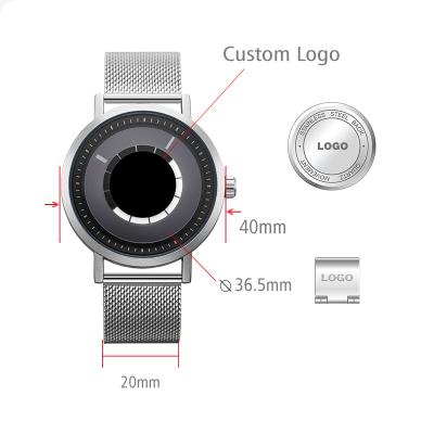 China Original SINOBI Brand Factory Watch Men's S9800G Creative Dial Pointe Unique Show Show Water Resistant With Mesh Strap Custom Logo Mens Watches for sale