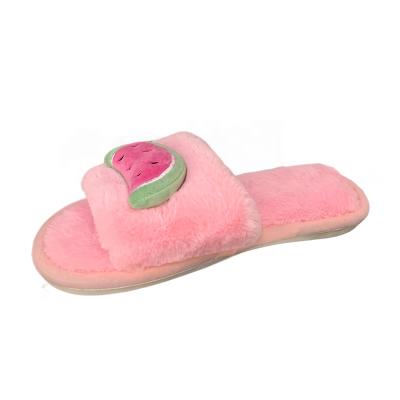 China Fashion Trend Luxury Women's Soft Plush Rabbit Fur Furry Comfortable Bedroom Shoes Flip Flop Open Toe Indoor Outdoor Fur Slides Slippers for sale