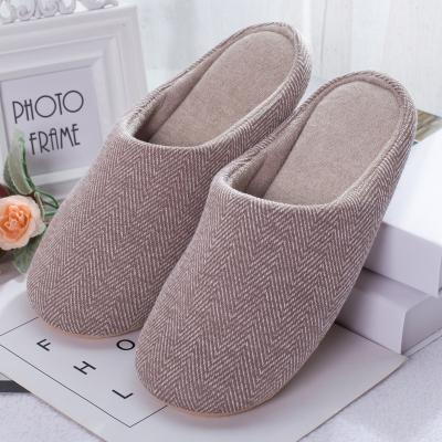 China Fashion Trend Cotton Fabric Parent-child Plush Cotton TPR Wavy Cute Soft Soles Soothe Japanese Style Shoes Men Indoor Home Ladies Slippers for sale