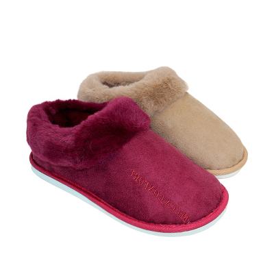 China New Design Fashion Faux Plush Slippers Rabbit Fur Non-Slip Fluffy Fluffy Slippers Wholesale Flat Winter Ladies Indoor Indoor Boots for sale