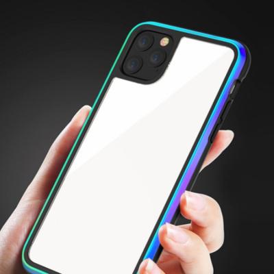 China Shockproof Luxury Frame Holographic Soft Touch Gradient OEM Protective Phone Case for sale