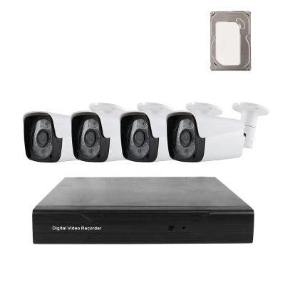 China Plug & Play Siren Camera H.265 HD 1080P 2MP 4CH Built-in Wireless System For Home Security P2P Wifi AHD Support Camera Kit for sale