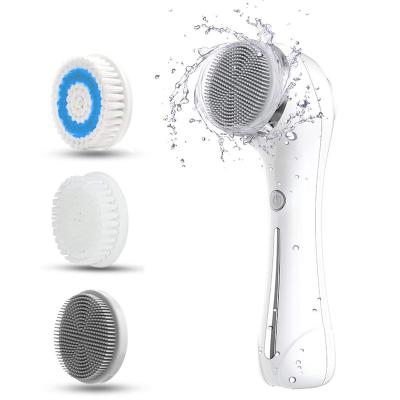 China High Quality Sonic DEEP CLEANING Portable Home Handheld Rotating Electric Facial Cleansing Brush Multiple Brush Heads 2021 for sale