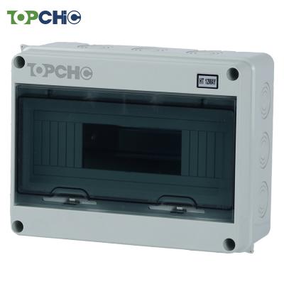 China HT 12 Way Chinese Outdoor Waterproof Fiber MCB Electric Power Transmission TOPCHIC Factory Electrical Distribution Box for sale