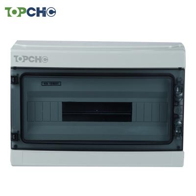 China Electric Power Transmission TOPCHIC ha 4 8 12 18 24 36 way mcb ABS IP66 waterproof electric power fiber distribution boxes for sale