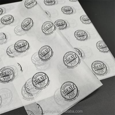 China Virgin Custom Logo Printed Wax Paper Grease Proof Butter Sandwich Paper for sale